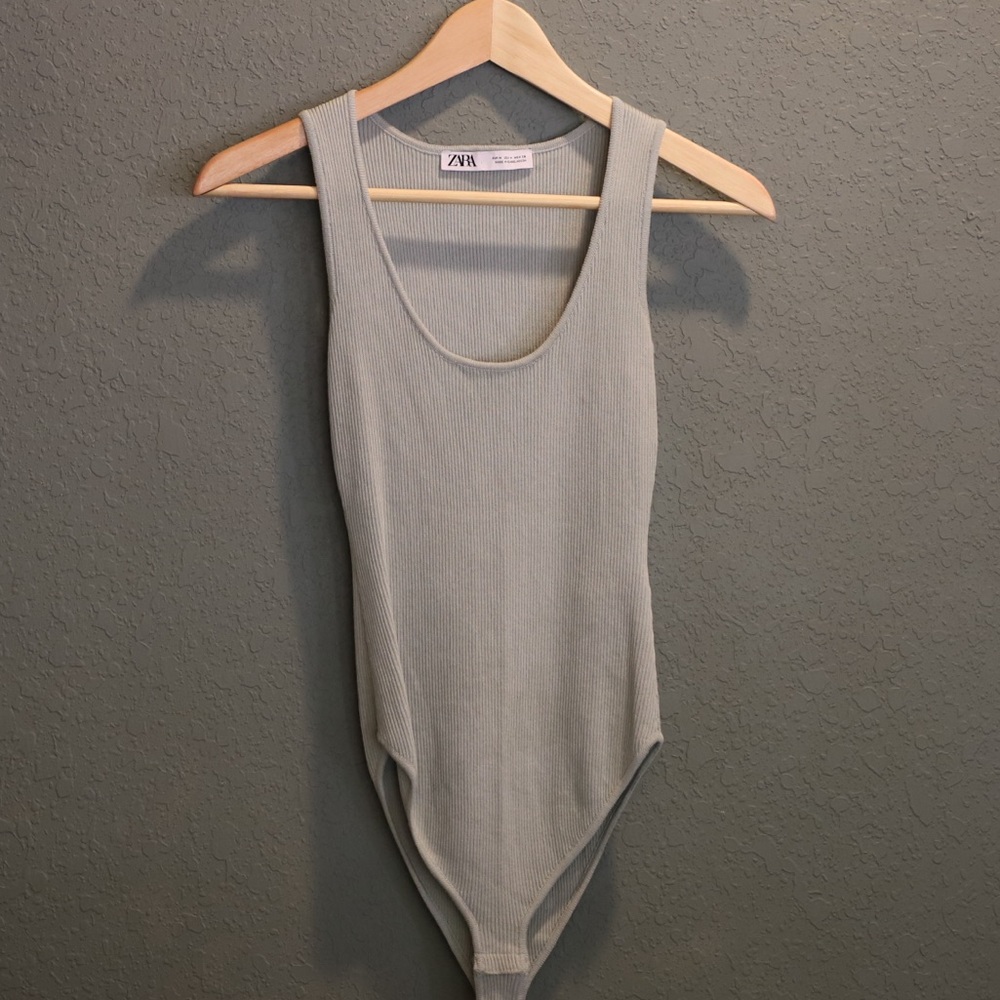 Zara Women’s Bodysuit - size medium - ribbed tank stretchy design